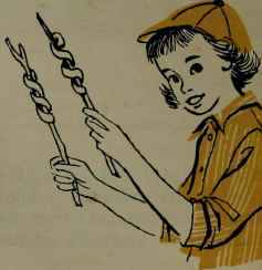 Wind the dough around the stick like this.