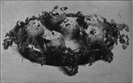 Green Peppers Stuffed with Cauliflower. Recipe given on Page 332.