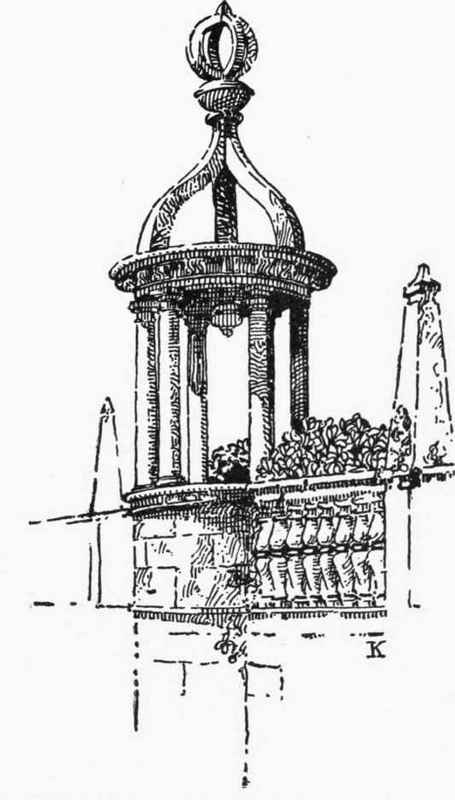 FIGURE 57. GARDEN TEMPLE AT MONTACUTE HOUSE, ENGLAND