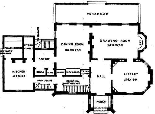 PLAN OF PRINCIPAL FLOOR.