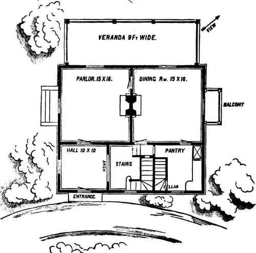 PLAN OF FIRST FLOOR.