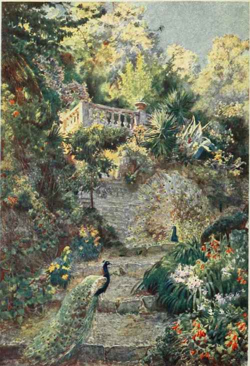 A Formal Garden In The Italian Style On The Riviera
