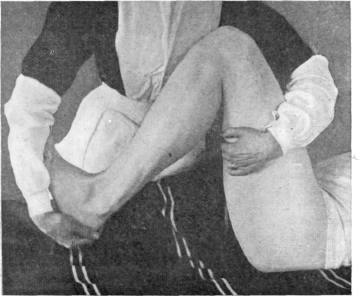 Fig. 106. Flexing
the Leg.