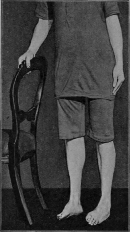 Fig. 120.   To show the raising of the inner side of the feet while the toes perform the clawing exercise