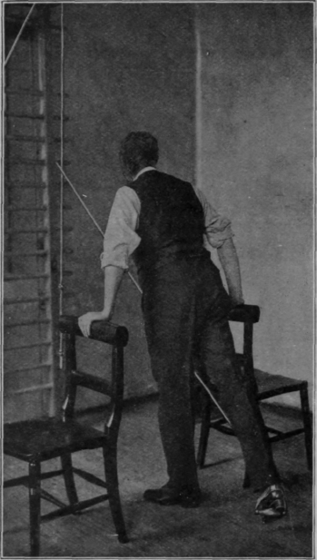 Fig. 55.   To show how the exercise depicted in Fig. 54 can become a resistive exercise to the extensors of the hip