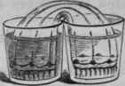 Fig. 32.   Diagrammatic representation of the method of localising the action of poisons on medusae. One vessel contains normal sea water; another contains poisoned sea water, which is shaded in order to distinguish it.