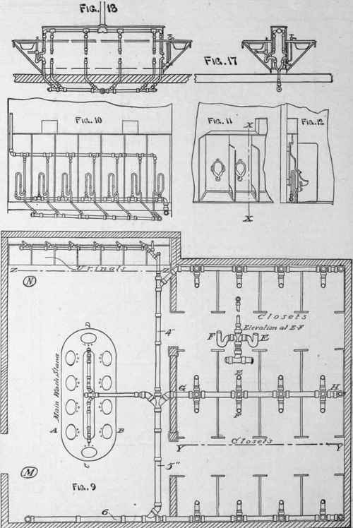 Gentlemen s Toilet Room Plan Elevation Section And 107