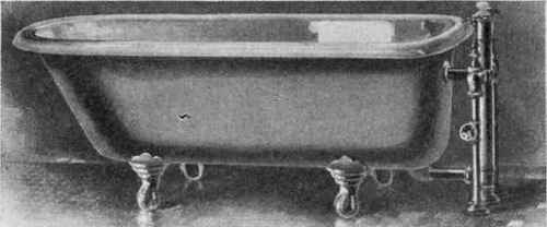Fig. 4. Enameled Iron Bathtub with Three Inch Roll Rim Courtesy of Crane Company, Chicago