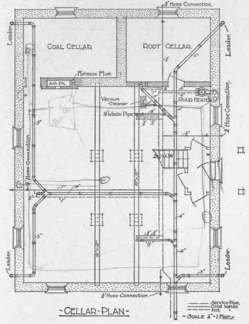 Fig. 82 Cellar Plan of Residence