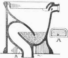 Fig. 100. Wash down Pedestal Closet with Central Outlet.