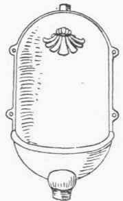 Fig. 137. Cast iron Cradle back Urinal with Fan spreader Inlet.