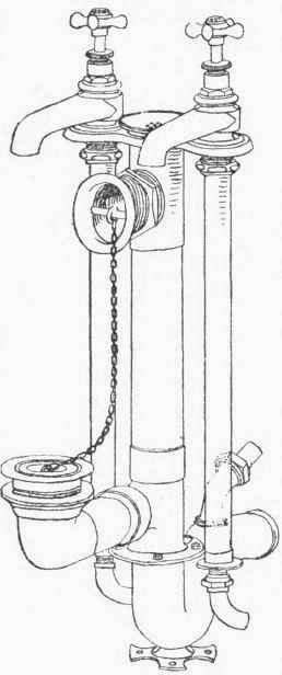 Fig. 78. Milne's  Exposed Combined  Bath Fittings.