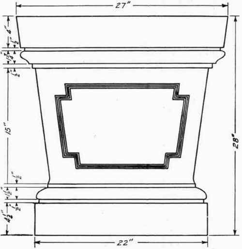 Elevation of Bay Tree Box.