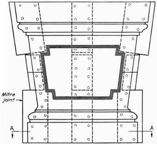 Interior Elevation of one Side of Form.