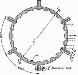 Sectional Plan of Form for Fluted Column