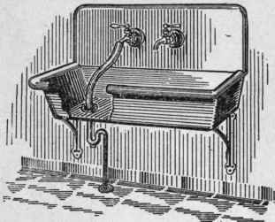 Fig. 112. Method of removing obstructions from a stopped drain pipe.