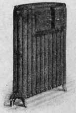 Fig. 28. D i n i n g room radiator containing a warming oven.