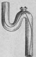 Fig. 95. The S trap of nickel plated brass tubing. Fig 96. The Bower non siphoning trap. Fig 97. The drum type of non siphoning trap. Fig. 98. An S trap made of lead pipe.