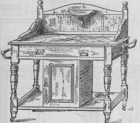 Fig. 204. Washstand, with Pedestal Cupboard under.