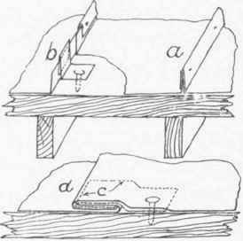 Fig. 129.   Metal Roofs. a, standing scam; d, flat seam.
