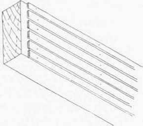 Fig. 132. Lathing on a Wide Timber.