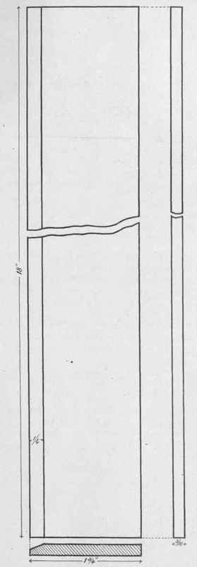 Flat Ruler. (Full size, broken.)