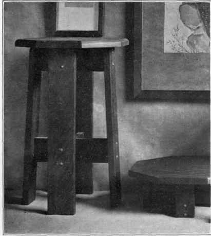 Fig. 150. Taboret with slanting legs.