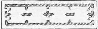 Fig. 171. Stencil, showing bridges at A, A.