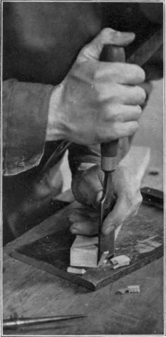 Fig. 56. Perpendicular chiseling.
