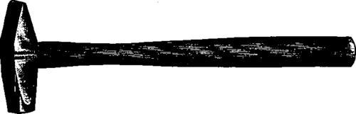 Riveting hammer (plain eye).