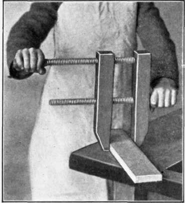 Fig. 63.   Correct Use of the Handscrew.