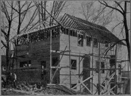 Fig. 42. Raising the Rafters