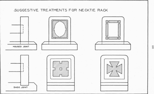 Plate 48 Suggestive treatments for necktie rack Me 70