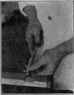 Fig. 80. Position of Hands, Horizontal Chiseling