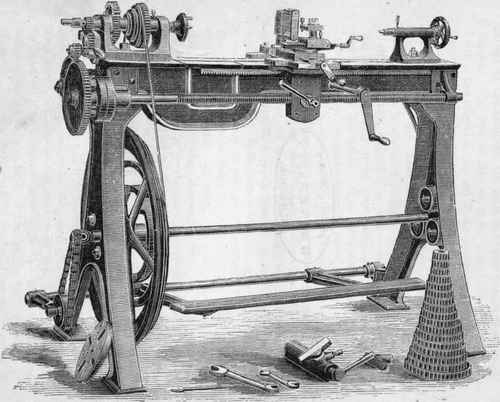PLATE XL SMALL SELF ACTING AND SCREW CUTTING LATHE.