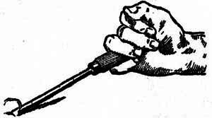 Fig. 11. Method Of Holding Gouge