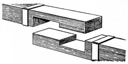 Fig. 219.   Example of Tabled Joint with Straps.