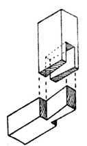 Fig. 267.   A Single Through Dovetail.