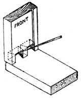 Fig. 278.   Marking Pins on Drawer Side.