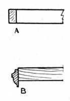 Fig. 7. (A) Glued Slip, (B) Glued Moulding.