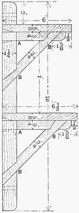 Model XVI Triangular Framing Carrying Shelves 273