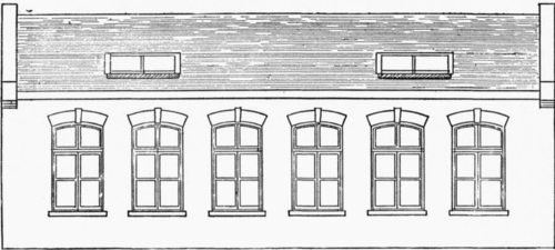North elevation of room. (Scale, 1/8 in. to the foot.)