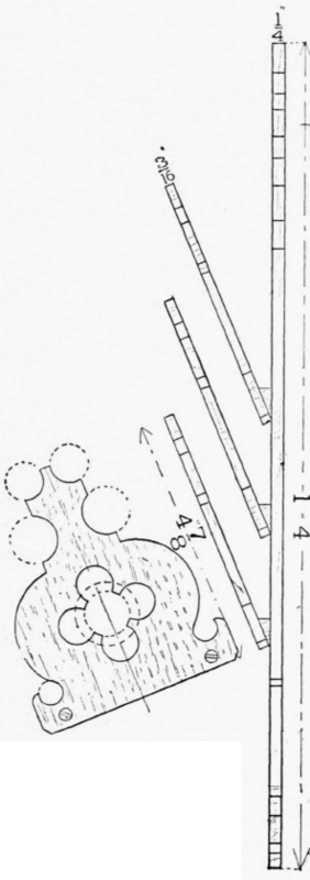 Side elevation, with projected front.