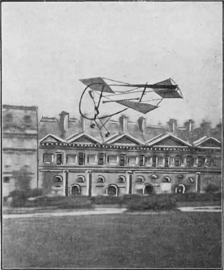 A monoplane model in flight