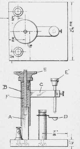 Plan, side and sectional views of the detector