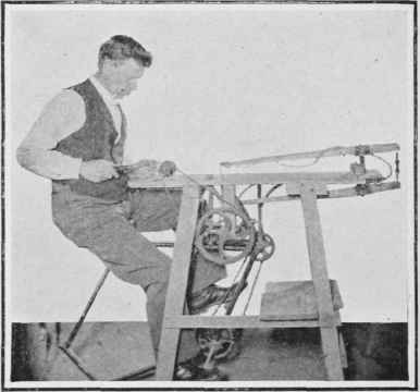 The complete machine in use