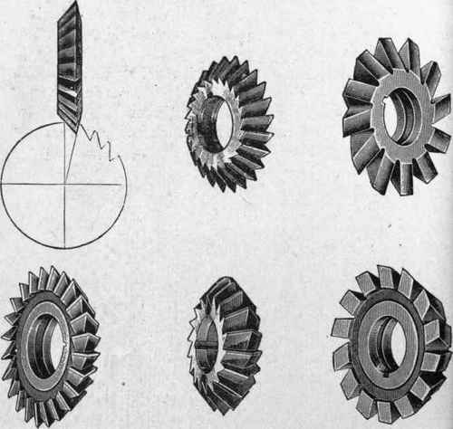 Fig. 210. Forms of Angle Cutters