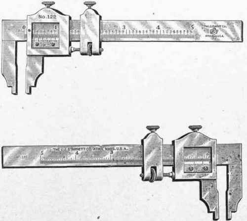 Fig. 24. Front and Back View of Vernier Caliper Courtesy of L. S. Starrett Company, Athol, Massachusetts