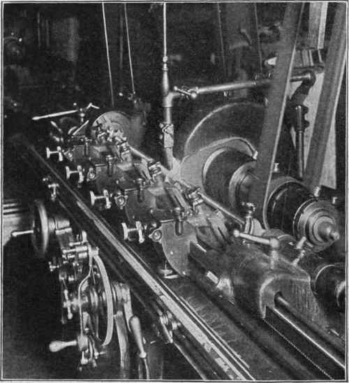Fig. 325. Example of Steady Rests as Employed by Norton Grinding Company Courtesy of Norton Grinding Company, Worcester, Massachusetts