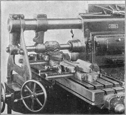 Fig.. 341. Horizontal Milling Machine with Work in Process Courtesy of Cincinnati Milling Machine Company, Cincinnati, Ohio
